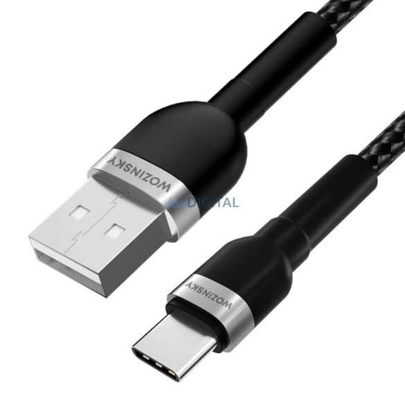 Cablu Wozinsky WNBAC1 USB-A / USB-C 2.4A 1 m - negru