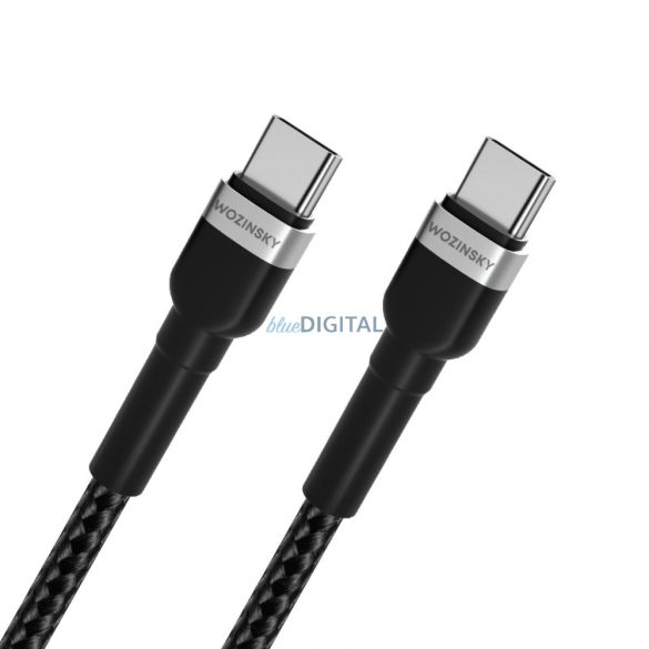 Cablu Wozinsky WNBCC1 USB-C / USB-C PD 65W 1 m - negru