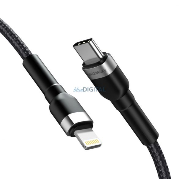 Cablu Wozinsky WNBCL1 Lightning / USB-C PD 30W 1 m - negru