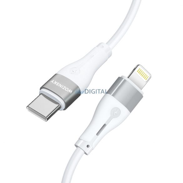 Cablu Wozinsky WSTCL1 Lightning / USB-C PD 27W 1 m - alb