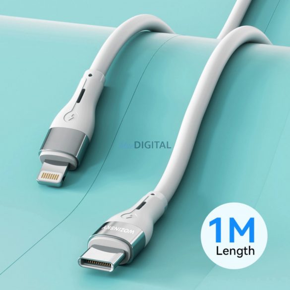 Cablu Wozinsky WSTCL1 Lightning / USB-C PD 27W 1 m - alb