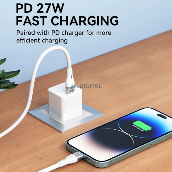 Cablu Wozinsky WSTCL1 Lightning / USB-C PD 27W 1 m - alb