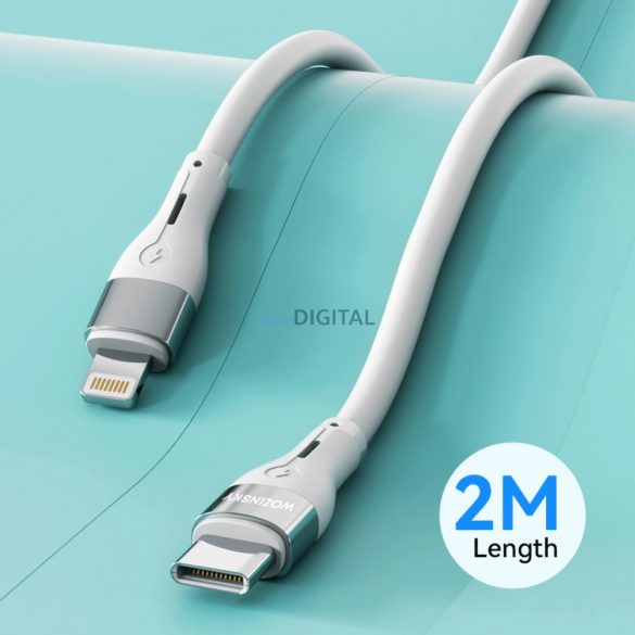 Cablu Wozinsky WSTCL2 Lightning / USB-C PD 27W 2 m - alb