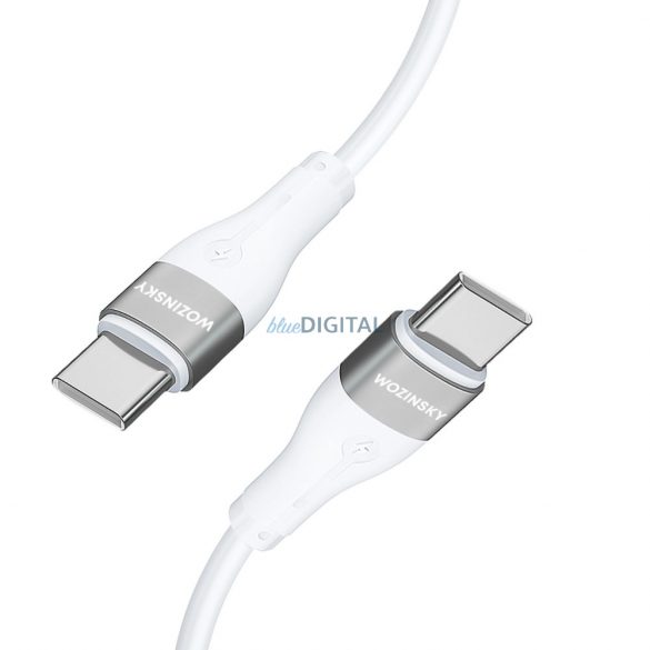 Cablu Wozinsky WSTCC1 USB-C / USB-C PD 65W 1 m lungime - alb