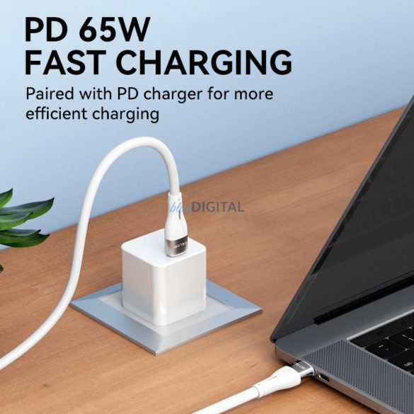 Cablu Wozinsky WSTCC1 USB-C / USB-C PD 65W 1 m lungime - alb