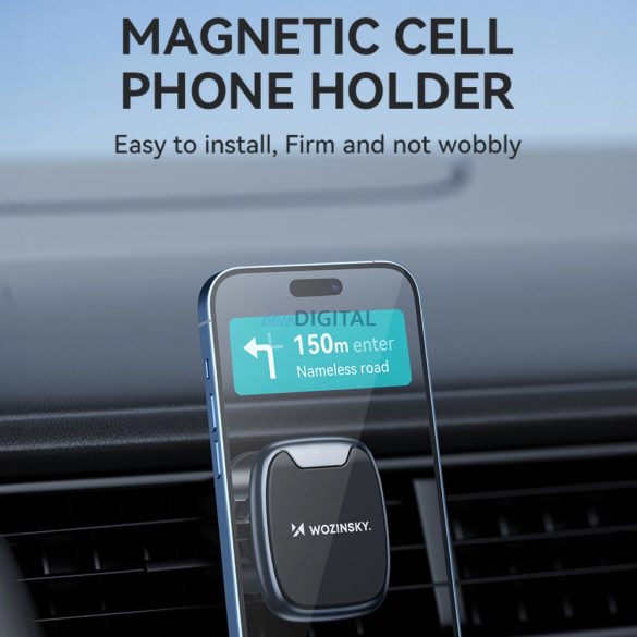 Suport magnetic pentru telefon Wozinsky WUMTK pentru aerisire auto - negru