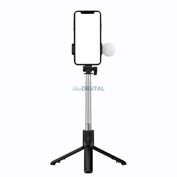 Selfie stick WH1YXS trepied telescopic cu lumină 1m - negru