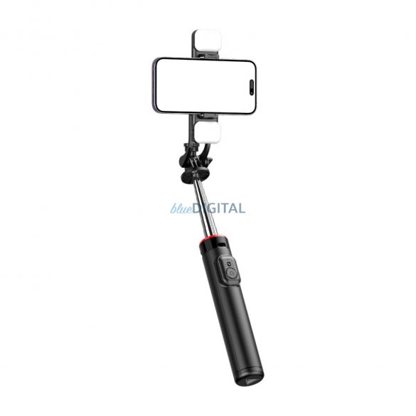 Selfie stick WC13YDS trepied telescopic cu lumină 1.3m - negru