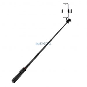 Selfie stick WC12YDS Trepied telescopic din aliaj de aluminiu cu lumină 1.3m - negru