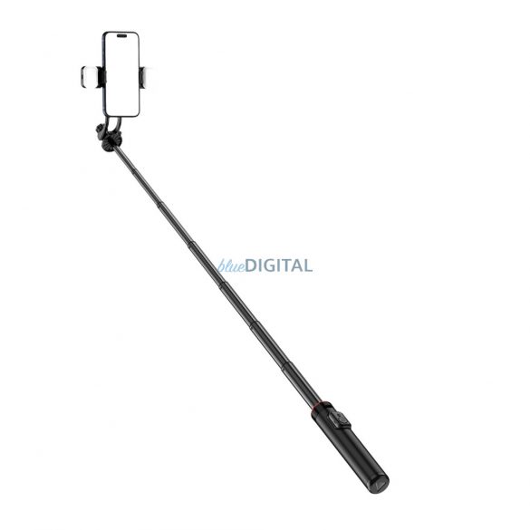 Selfie stick WC12YDS Trepied telescopic din aliaj de aluminiu cu lumină 1.3m - negru