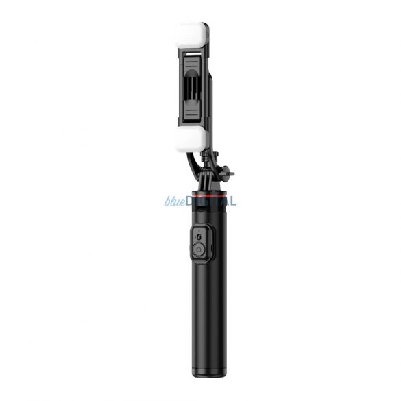 Selfie stick WC12YDS Trepied telescopic din aliaj de aluminiu cu lumină 1.3m - negru