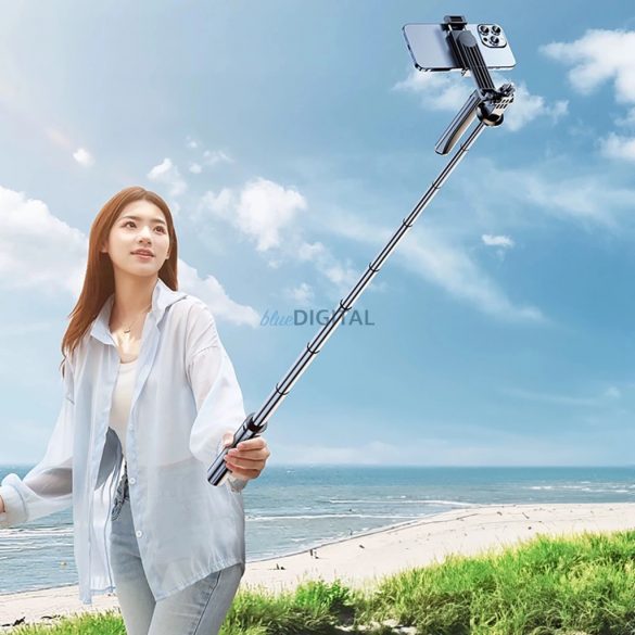 Selfie stick WH181-Y1S trepied telescopic din aliaj de aluminiu 1.75m - negru