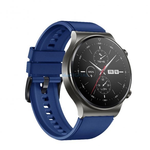 Curea de înlocuire din silicon Huawei Watch GT 2/3/4/2 Pro/3 Pro/GT 2e (46mm) - Navy Blue