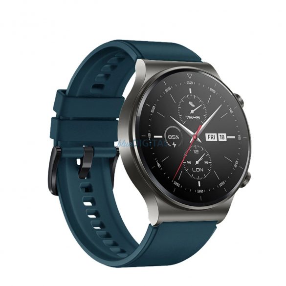 Curea de înlocuire din silicon Huawei Watch GT 2/3/4/2 Pro/3 Pro/GT 2e (46mm) - verde închis