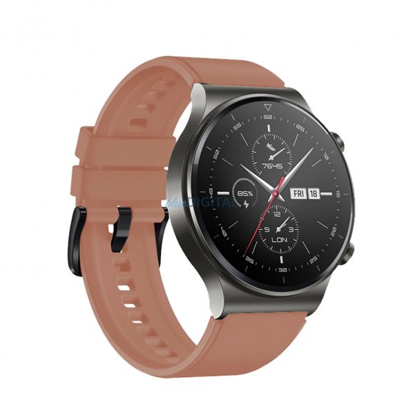 Curea înlocuitoare din silicon Huawei Watch GT 2/3/4/2 Pro/3 Pro/GT 2e (46mm) - burgundy