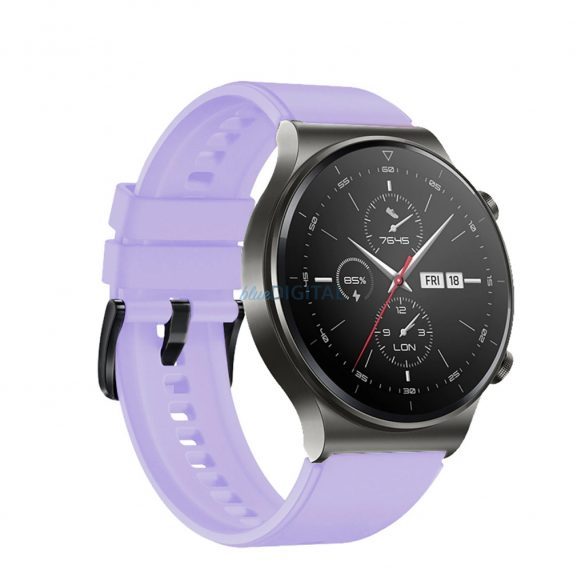 Curea de înlocuire din silicon Huawei Watch GT 2/3/4/2 Pro/3 Pro/GT 2e (46mm) - violet