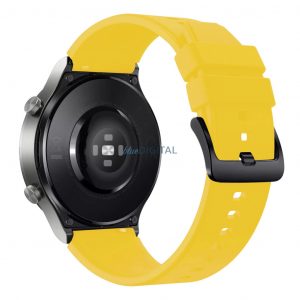 Curea de înlocuire din silicon Huawei Watch GT 2/3/4/2 Pro/3 Pro/GT 2e (46mm) - galben