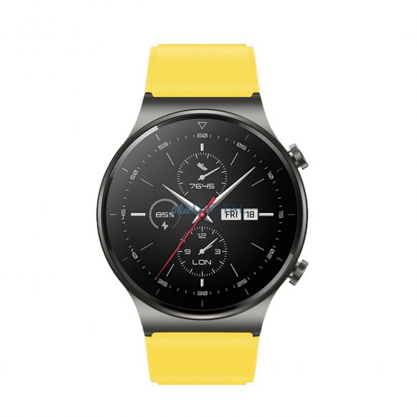 Curea de înlocuire din silicon Huawei Watch GT 2/3/4/2 Pro/3 Pro/GT 2e (46mm) - galben