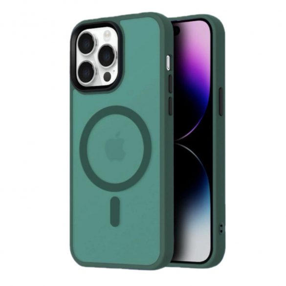 Husă Fashion MagSafe pentru iPhone 16 Pro - verde închis