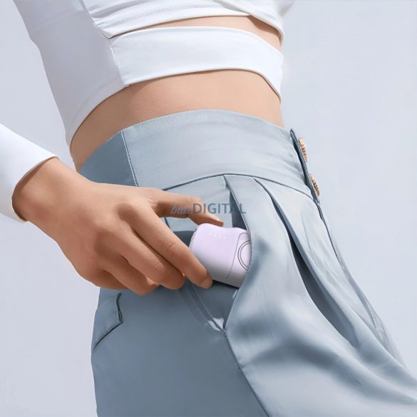 Wozinsky WF16-YCS mini powerbank 5000mAh 15W cu conector Type-C, cablu Type-C încorporat + încărcare wireless Apple Watch - violet