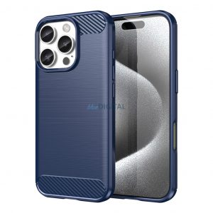 Carcasă carbon iPhone 16 Pro - albastru