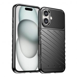 Carcasă Thunder pentru iPhone 16 - negru