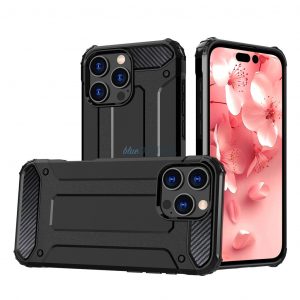 Husă Hybrid Armor pentru iPhone 16 Pro - negru