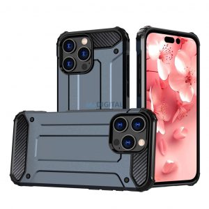 Husă Hybrid Armor pentru iPhone 16 Pro - albastru