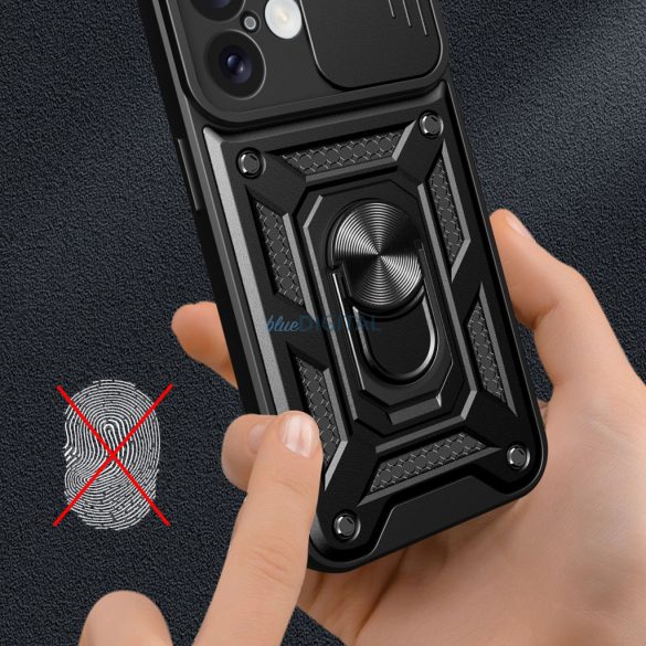 Carcasă Hybrid Armor Camshield pentru iPhone 16 - negru