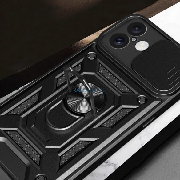 Carcasă Hybrid Armor Camshield pentru iPhone 16 - negru