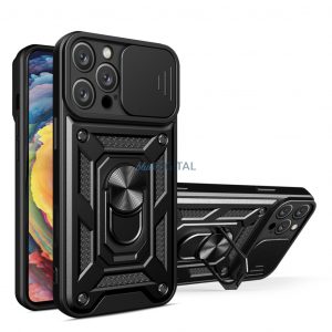 Carcasă Hybrid Armor Camshield pentru iPhone 16 Pro - negru