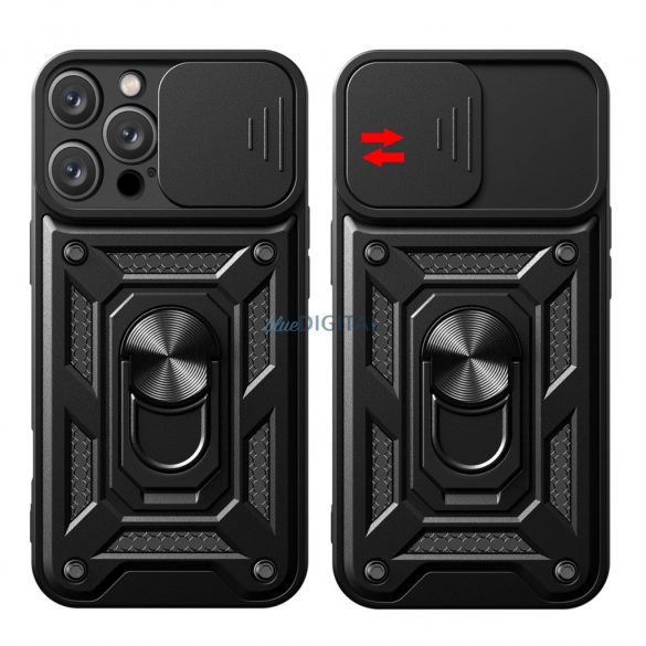 Carcasă Hybrid Armor Camshield pentru iPhone 16 Pro - negru