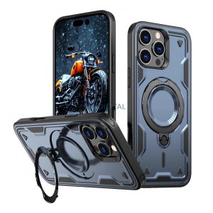 Carcasă Hybrid Armor Trendy compatibilă MagSafe pentru iPhone 16 Pro - Albastru