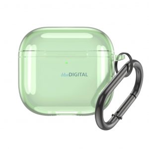 Husă transparentă AirPods 4 - verde mentă