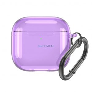 Husă transparentă AirPods 4 - violet