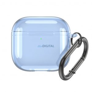 Husă transparentă AirPods 4 - albastru