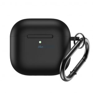 Husă din silicon cu curea pentru încheietura mâinii AirPods 4 - negru