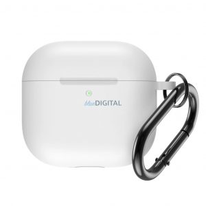 Husă din silicon cu curea pentru încheietura mâinii AirPods 4 - alb