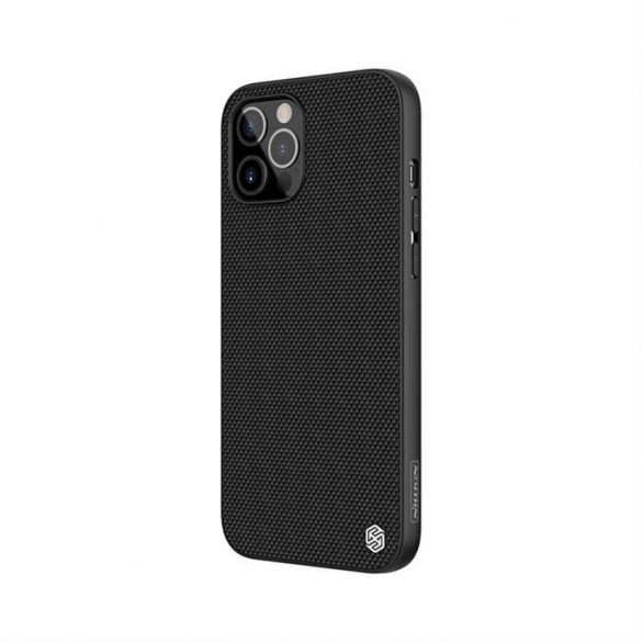 Husă Nillkin Textured Case cu cadru de gel și nailon pe spate iPhone 12 Pro Max negru