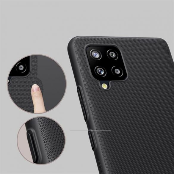 Husa Nillkin Super Frosted Shield + suport pentru Samsung Galaxy A42 5G negru