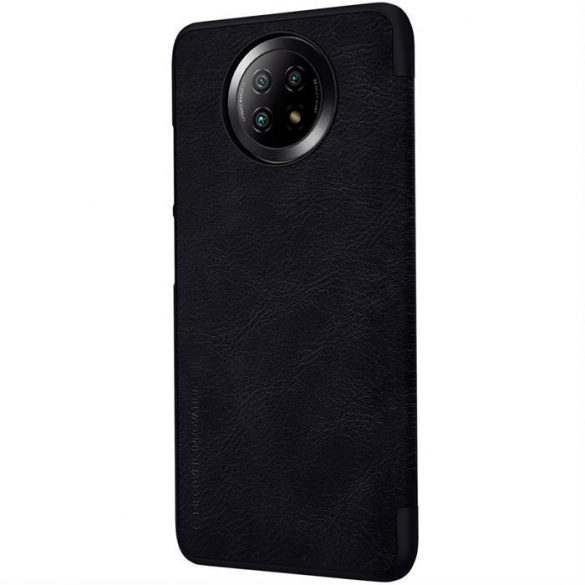 Nillkin Qin husă original din piele Husă pentru Xiaomi Redmi Note 9T 5G negru