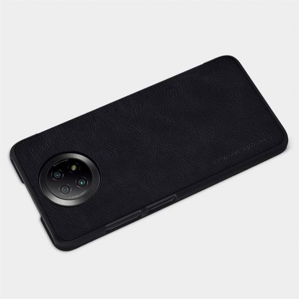 Nillkin Qin husă original din piele Husă pentru Xiaomi Redmi Note 9T 5G negru