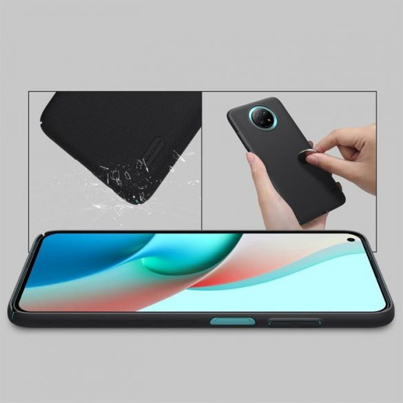 Husă Nillkin Super Frosted Shield + suport pentru Xiaomi Redmi Note 9T 5G negru