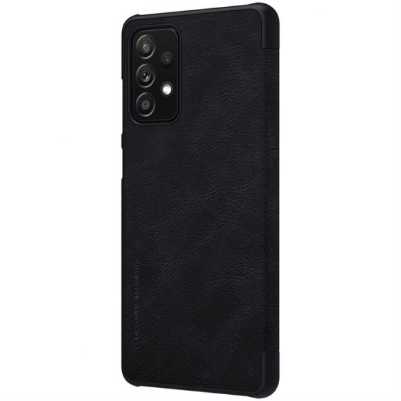 Nillkin Qin husă original din piele Husă pentru Samsung Galaxy A72 4G negru