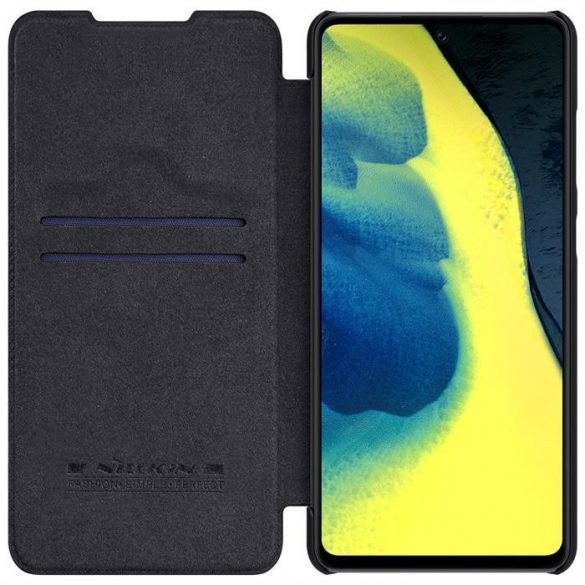 Nillkin Qin husă original din piele Husă pentru Samsung Galaxy A72 4G negru