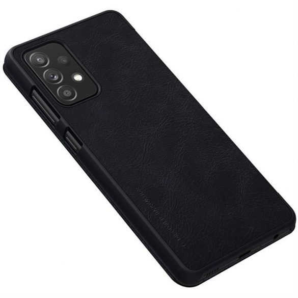 Nillkin Qin husă original din piele Husă pentru Samsung Galaxy A72 4G negru