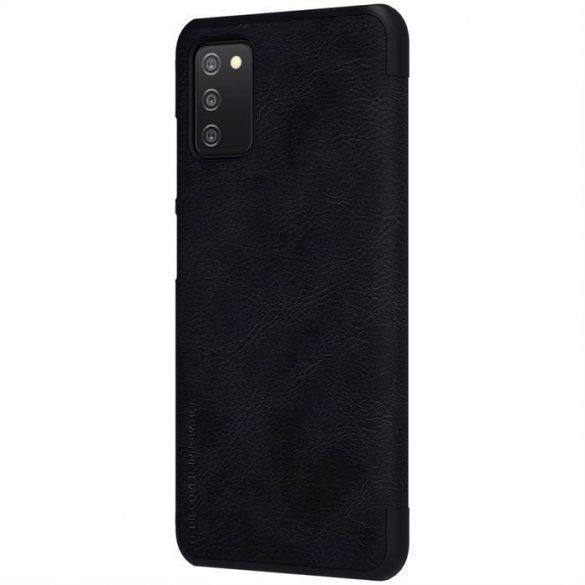 Nillkin Qin husă original din piele Husă pentru Samsung Galaxy A03s negru