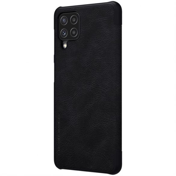 Nillkin Qin husă original din piele Husă pentru Samsung Galaxy A22 4G negru