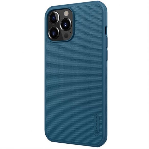 Nillkin Super Frosted Shield husă + kickstand pentru iPhone 13 Pro albastru