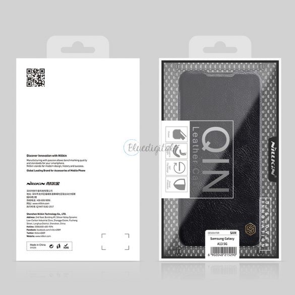 Husa toc din piele Nillkin Qin pentru Samsung Galaxy A13 5G neagra